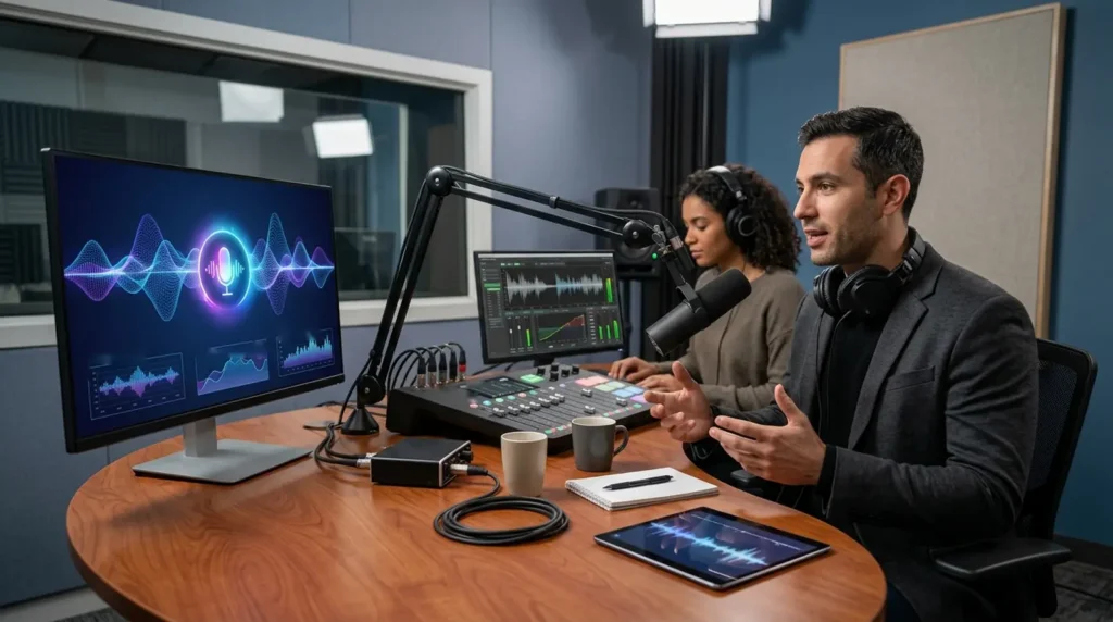 Apple Huxe Deal: What It Means for AI Podcasts and Siri Apple Huxe deal concept with a person listening to an AI podcast briefing on a phone