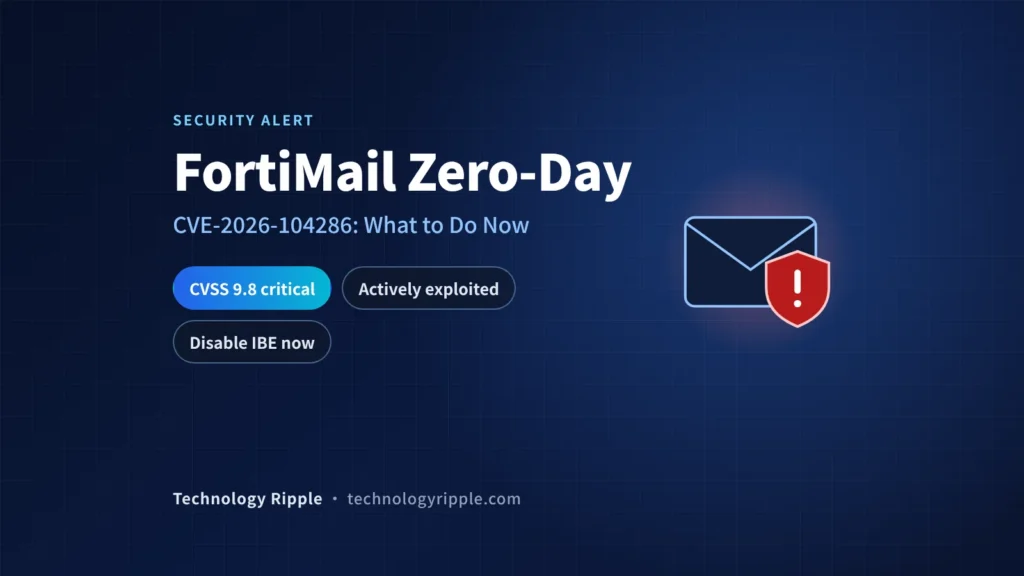 FortiMail Vulnerability CVE-2026-104286: What to Do Now FortiMail vulnerability CVE-2026-104286 zero-day security alert illustration