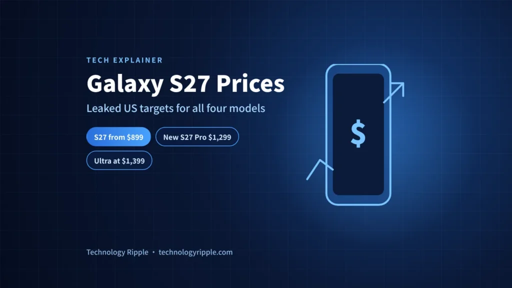 Galaxy S27 Price Leak: Good News, With a Big Catch Galaxy S27 price leak showing four models from $899 to $1,399