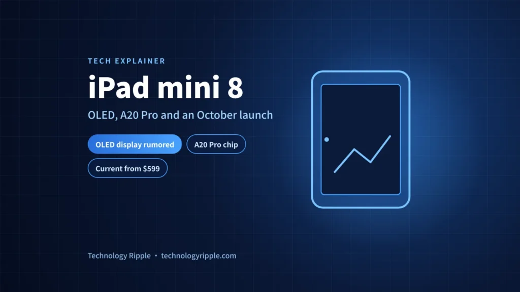 Rumored iPad mini 8 with OLED display and landscape front camera