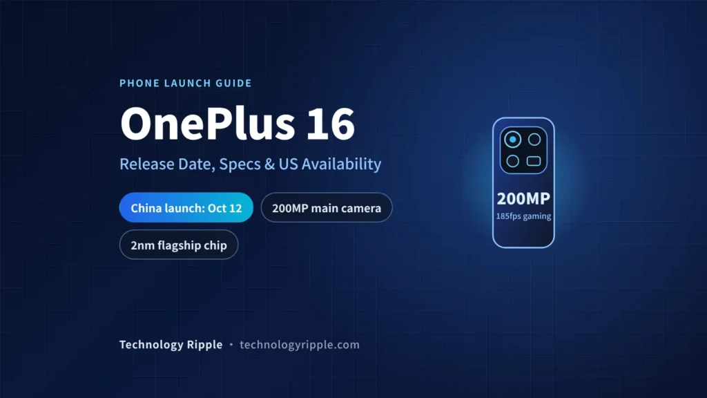 OnePlus 16 release date, specs and US availability featured illustration