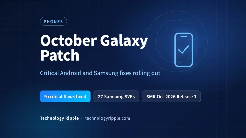 Samsung October 2026 security update installing on a Galaxy phone